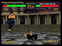 une photo d'Ã©cran de Virtua Fighter 2 sur Sega Saturn